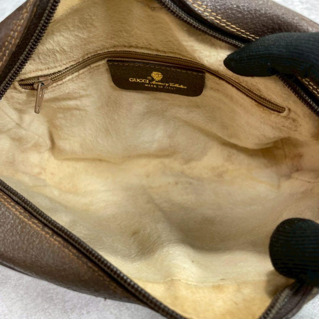 Gucci GG Sherry Line Shoulder Bag Brown Leather — view 5
