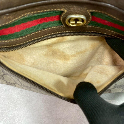 Gucci GG Sherry Line Shoulder Bag Brown Leather — view 6