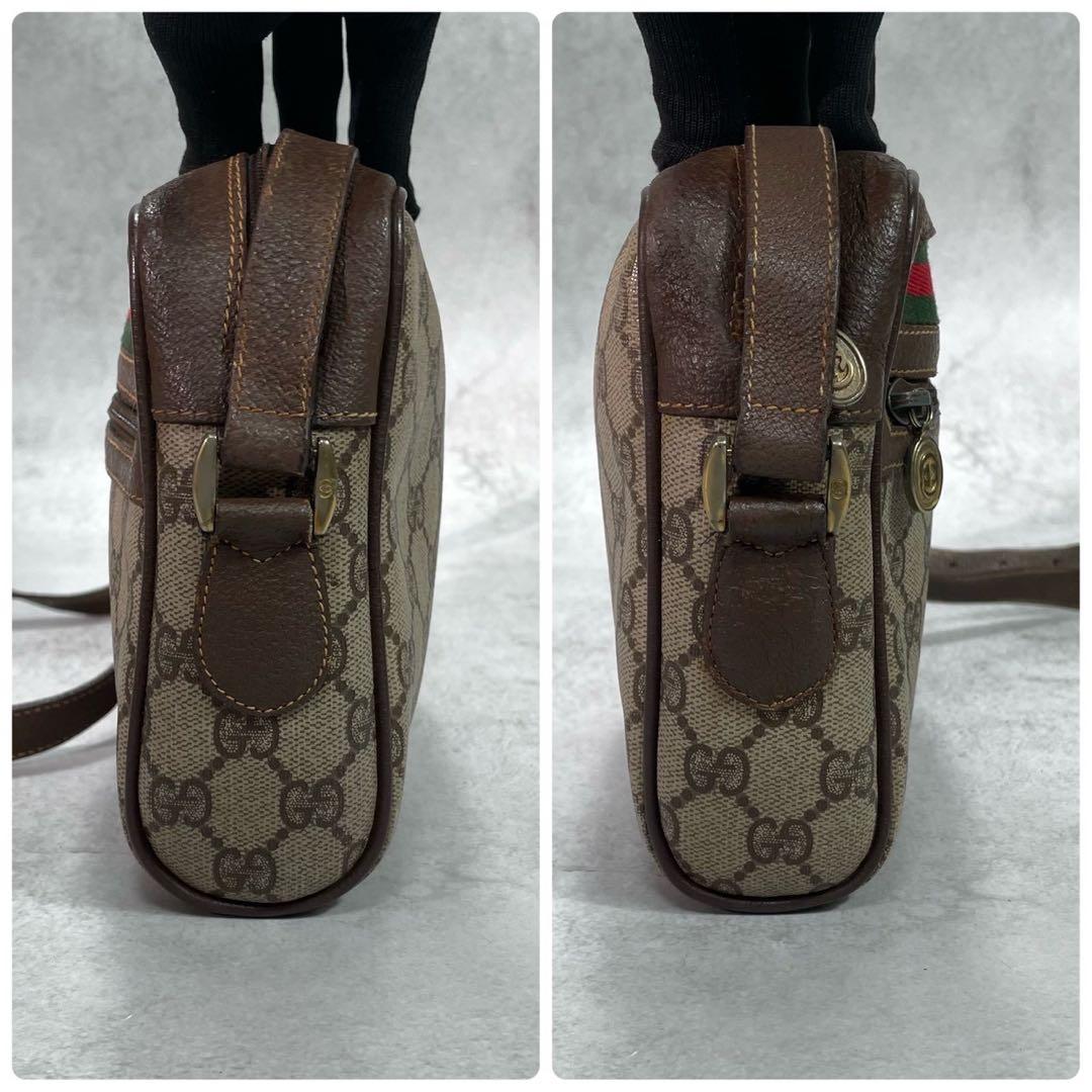 Gucci GG Sherry Line Shoulder Bag Brown Leather — view 7