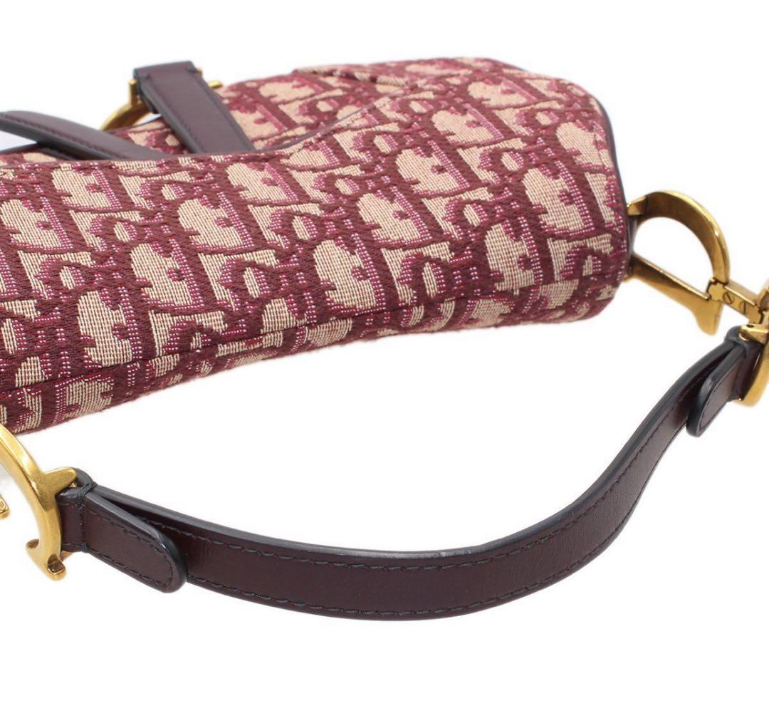 Unused Christian Dior Oblique Jacquard Saddle Bag