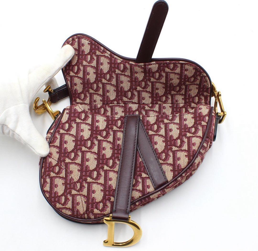 Unused Christian Dior Oblique Jacquard Saddle Bag