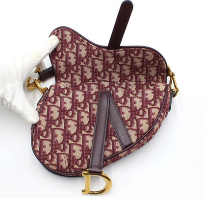 Unused Christian Dior Oblique Jacquard Saddle Bag