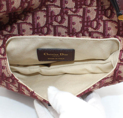 Unused Christian Dior Oblique Jacquard Saddle Bag