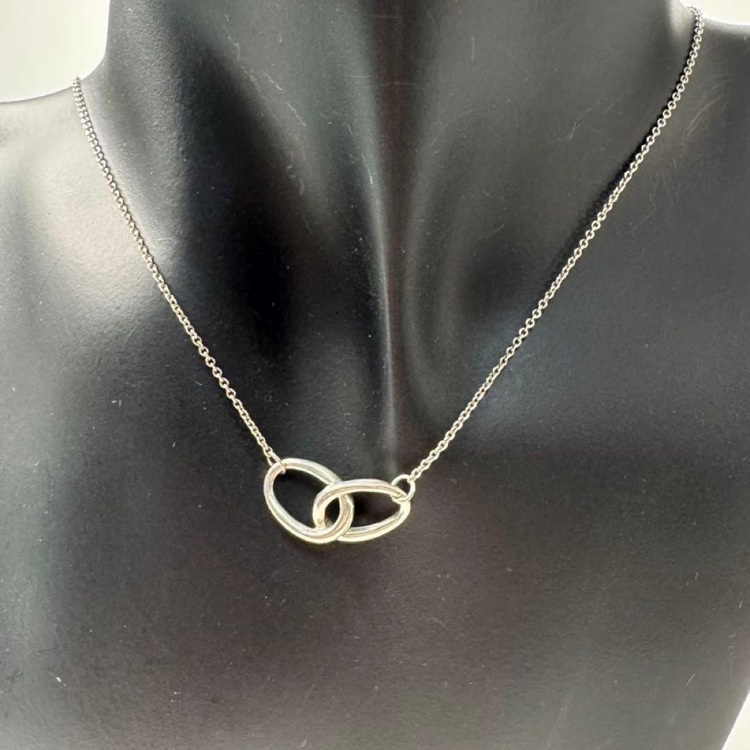 Tiffany & Co Double le Plage Necklace 925 Sterling Silver