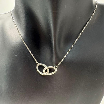 Tiffany & Co Double le Plage Necklace 925 Sterling Silver