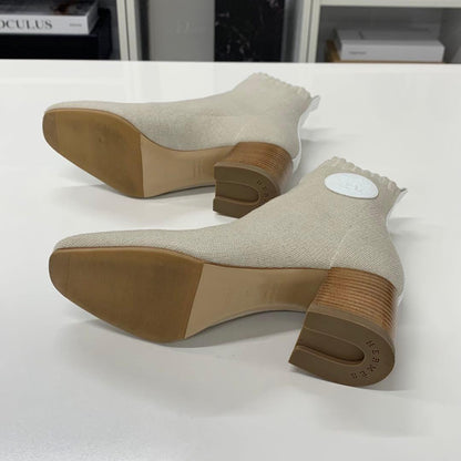Hermes Volver Knit Leather Ex-Libris Short Boots — view 7