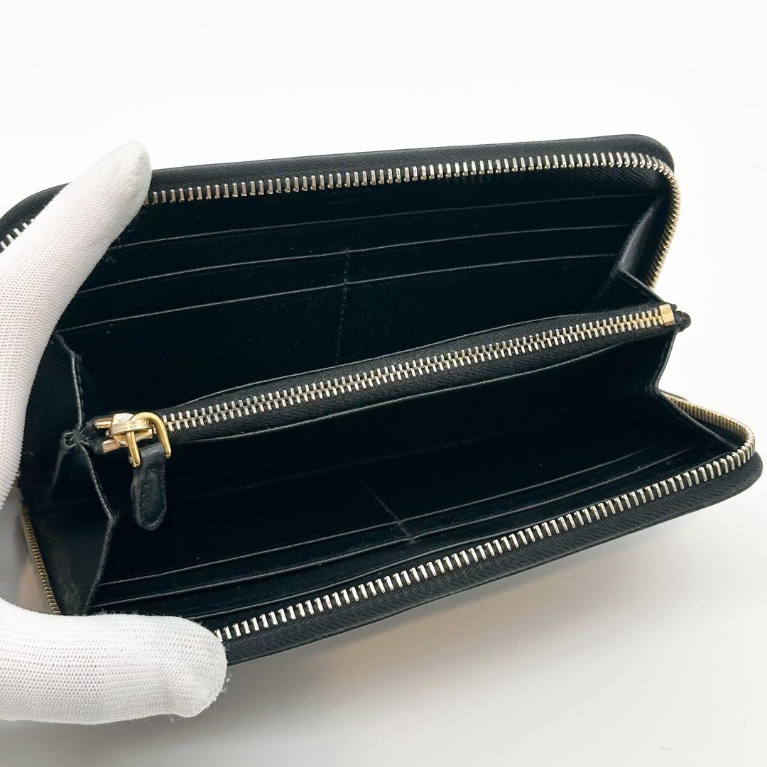 Prada Saffiano Zip Around Wallet Leather — view 8