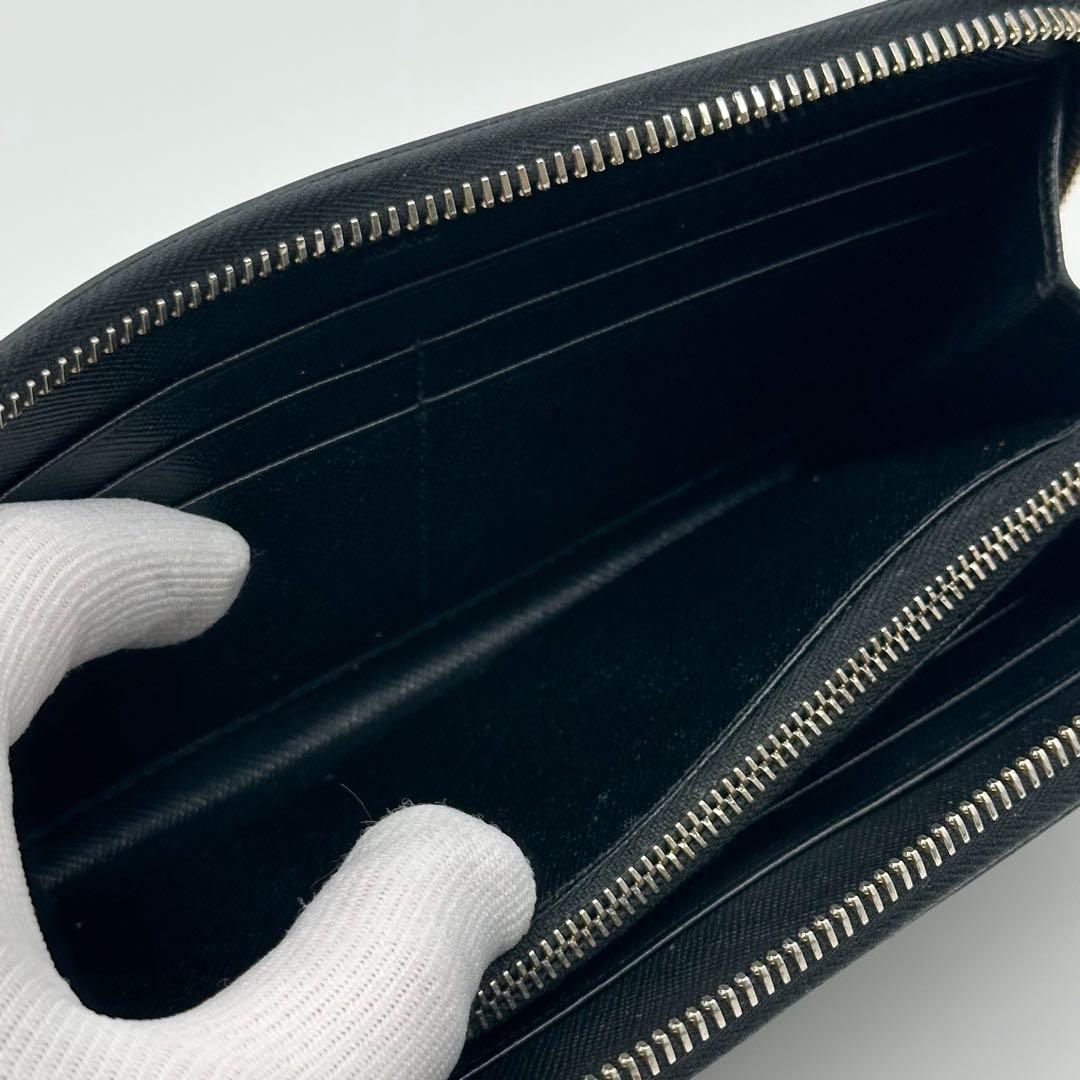 Prada Saffiano Zip Around Wallet Leather — view 9