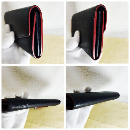 Louis Vuitton Portefeuille Sarah Marline Rouge Long Wallet Empreinte