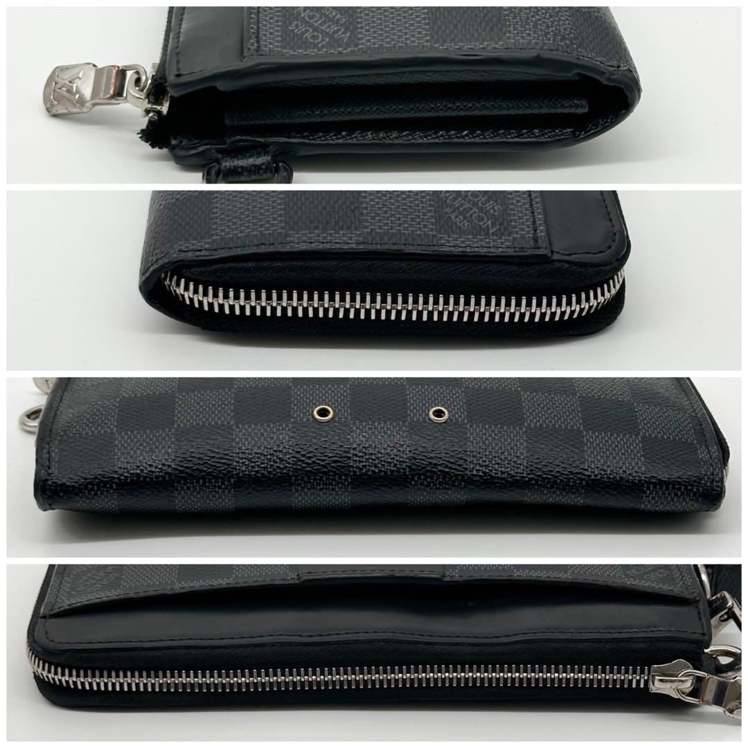 Louis Vuitton Zippy Dragonne Damier Graphite Round Wallet — view 4