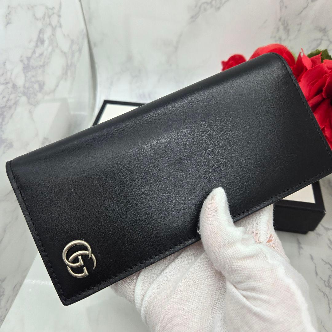 Gucci Wallet GG Marmont Silver Black — view 3
