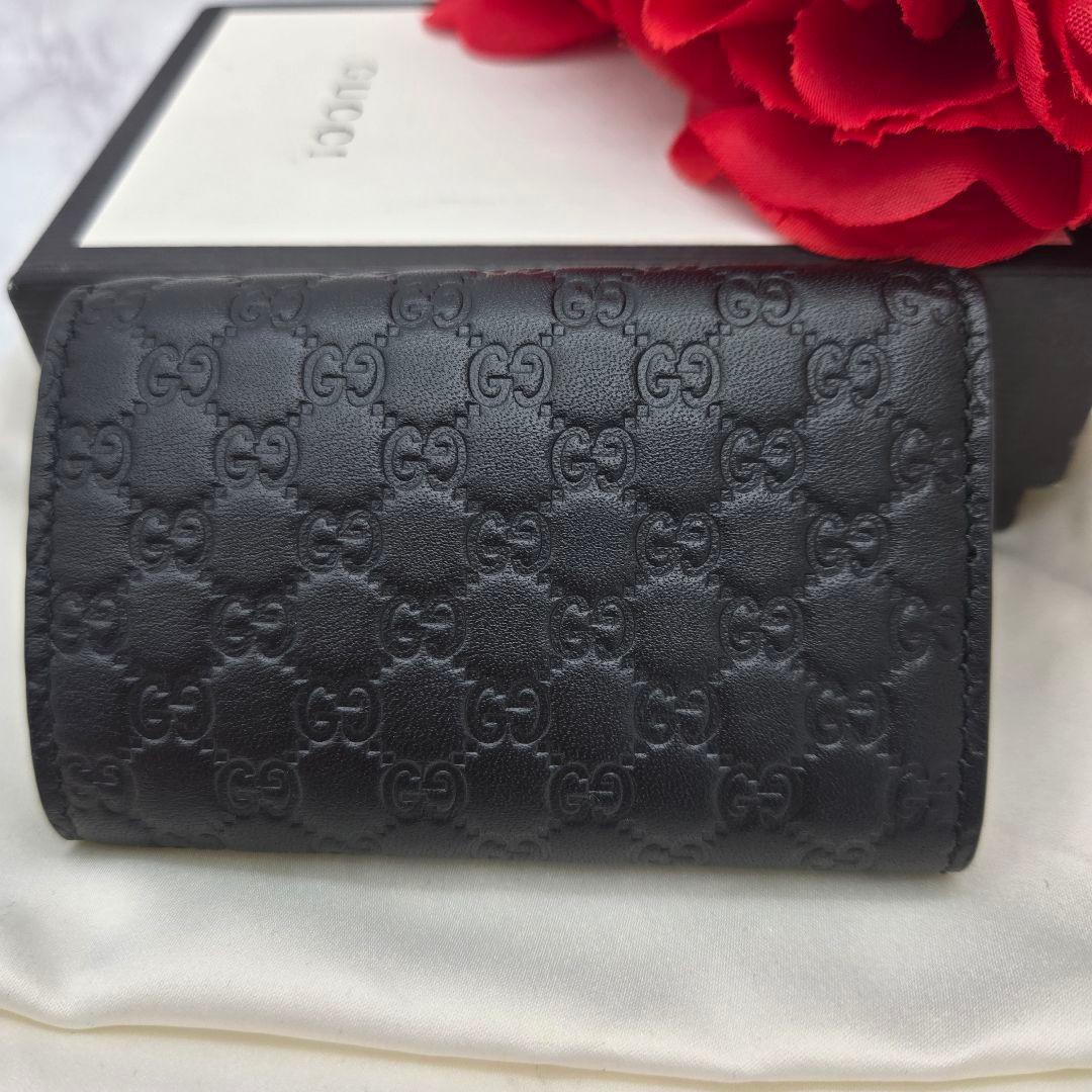 Gucci Micro Guccissima Key Case 6 Rows GG Black Key Holder — view 2
