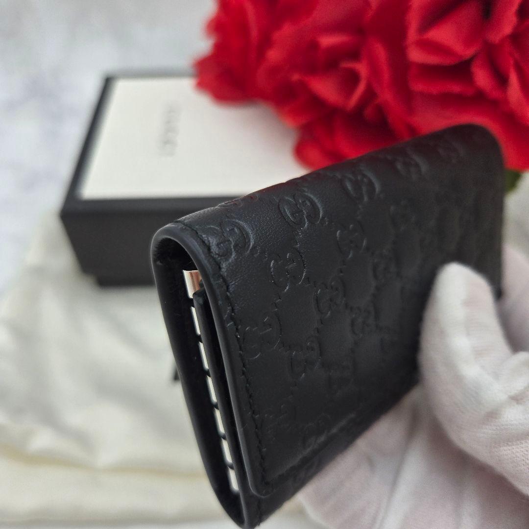 Gucci Micro Guccissima Key Case 6 Rows GG Black Key Holder — view 4