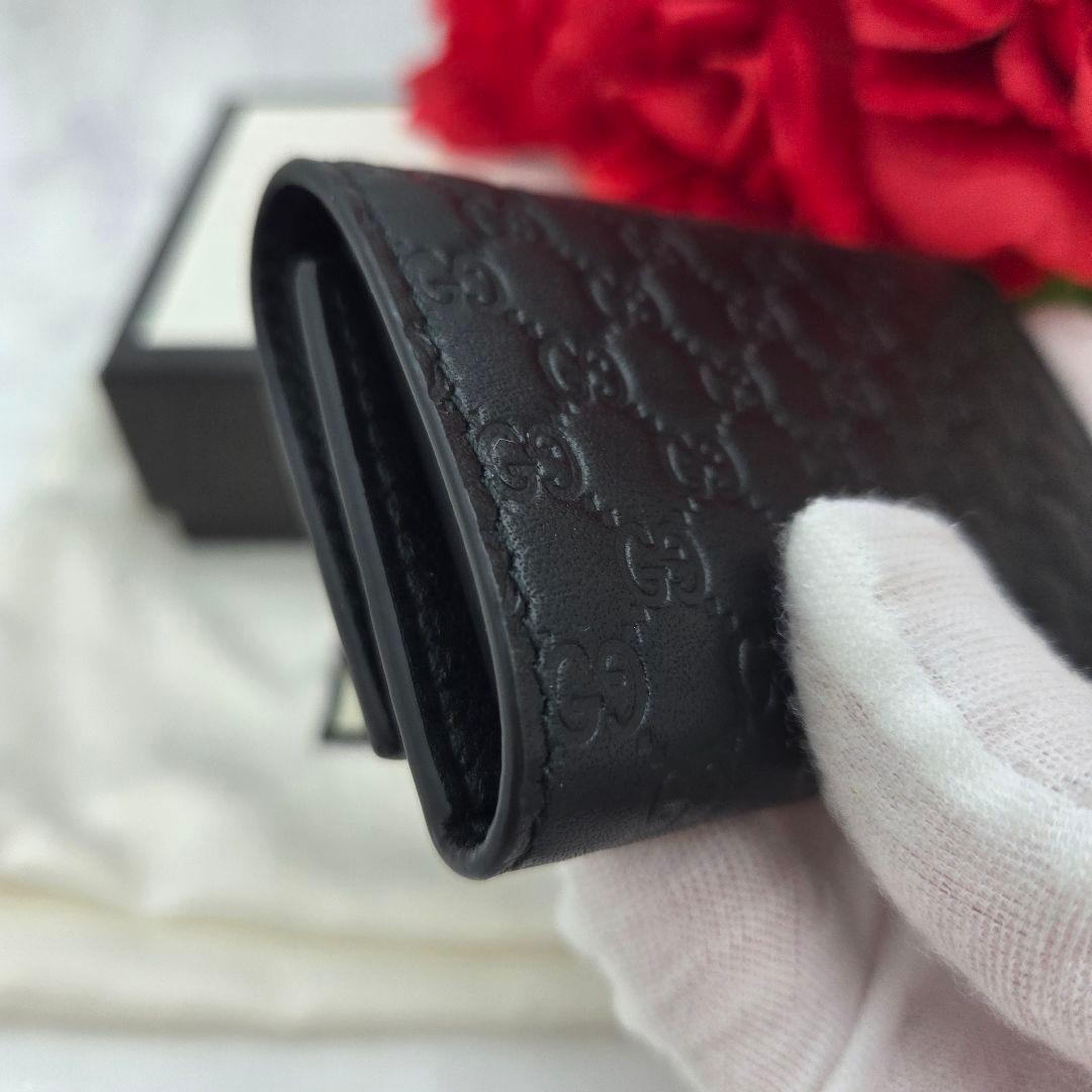 Gucci Micro Guccissima Key Case 6 Rows GG Black Key Holder — view 7