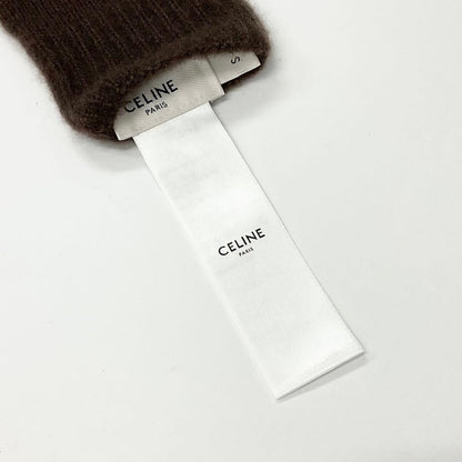 Celine Triomphe Monogram Gloves Brown