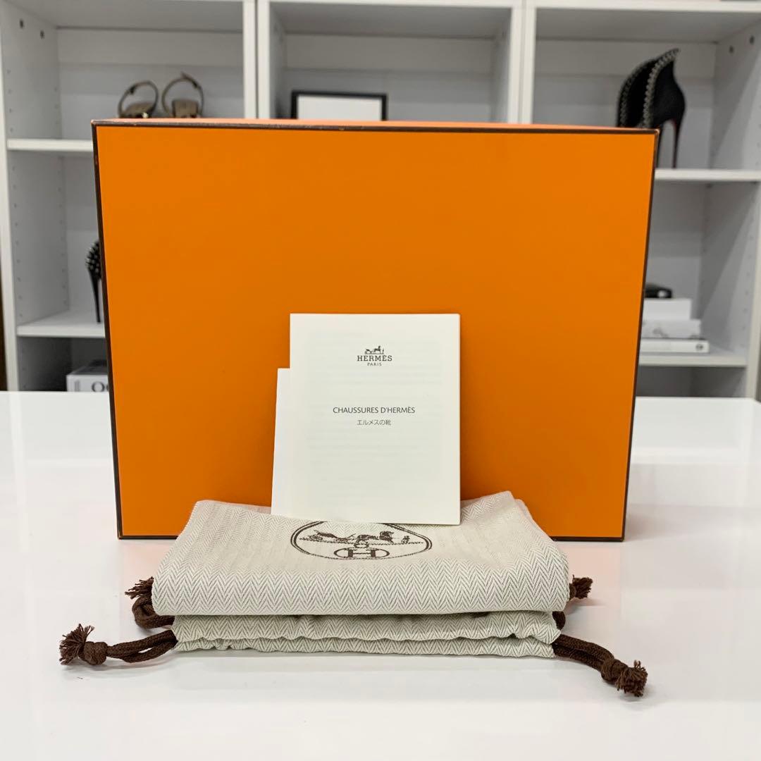 Hermes Oran Shearling Sandals Blue