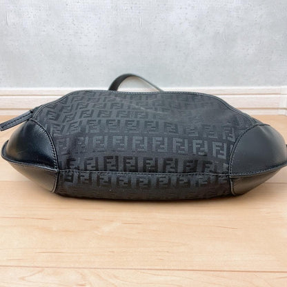Fendi Zucchino Logo Charm Hobo Shoulder Bag Zucca — view 5