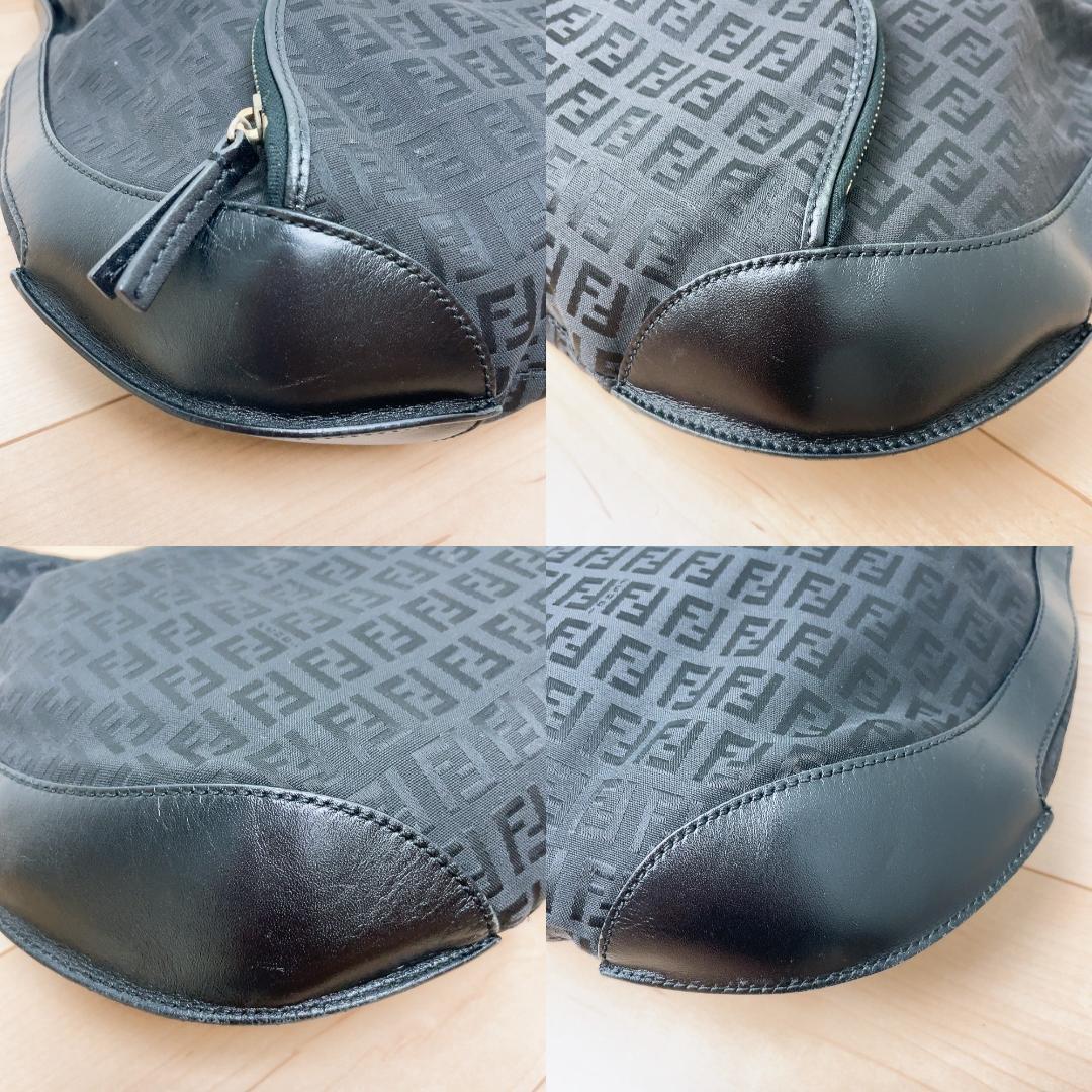 Fendi Zucchino Logo Charm Hobo Shoulder Bag Zucca — view 6