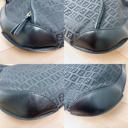 Fendi Zucchino Logo Charm Hobo Shoulder Bag Zucca — view 6