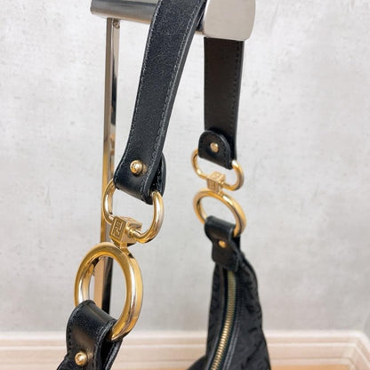 Fendi Zucchino Logo Charm Hobo Shoulder Bag Zucca — view 7