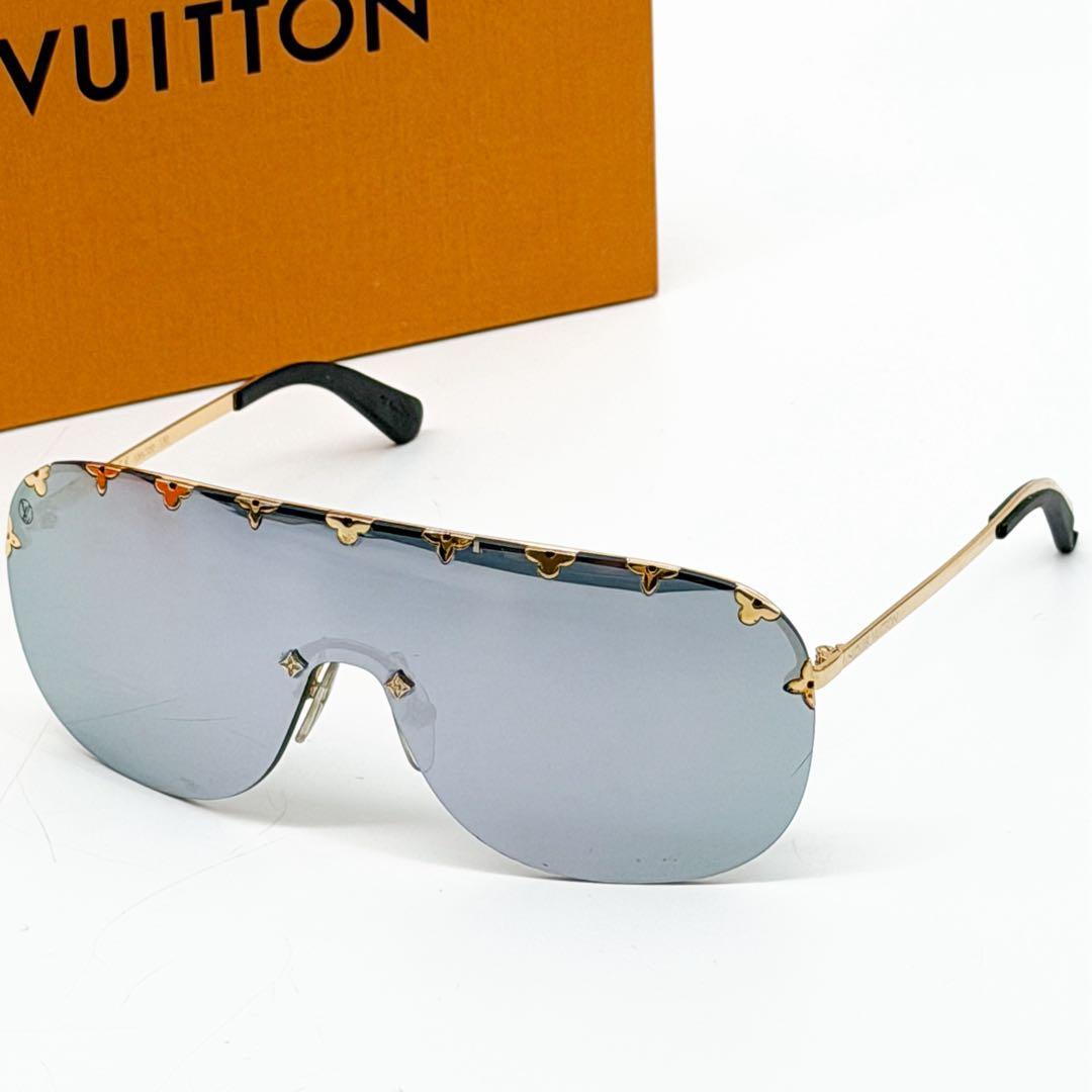 Louis Vuitton Mirror Sunglasses Flower Monogram Gold Eyewear