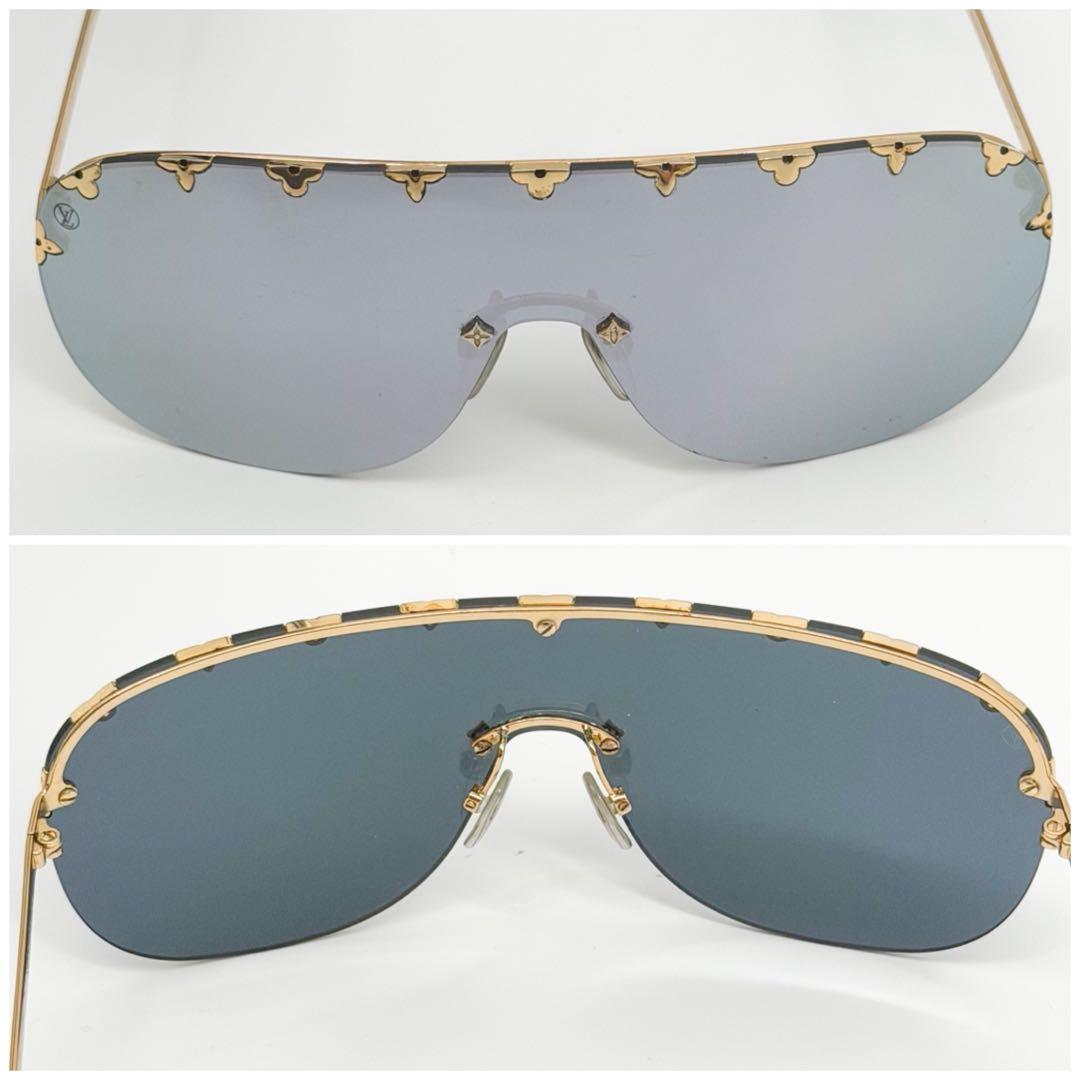 Louis Vuitton Mirror Sunglasses Flower Monogram Gold Eyewear — view 3