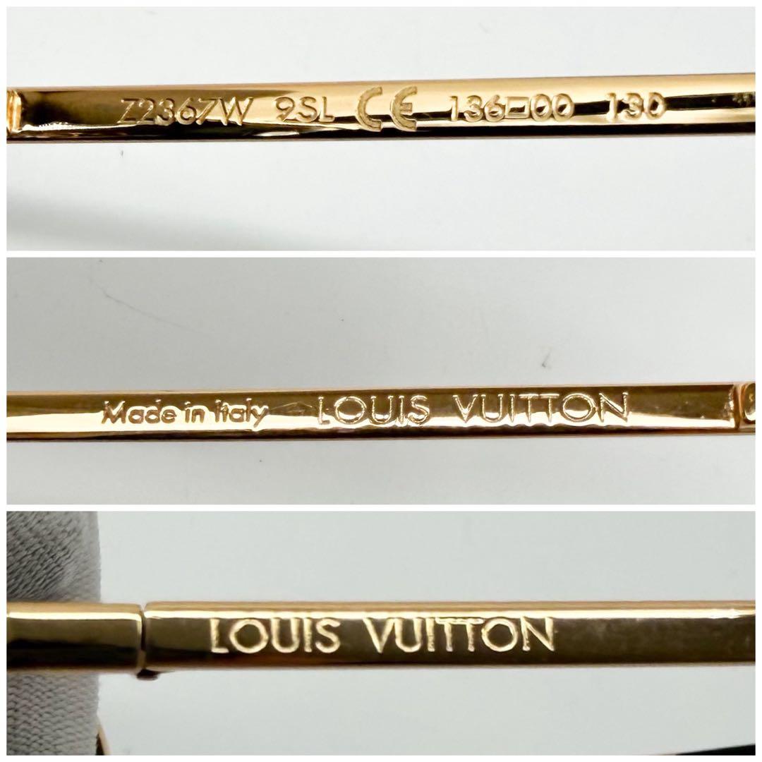 Louis Vuitton Mirror Sunglasses Flower Monogram Gold Eyewear — view 6