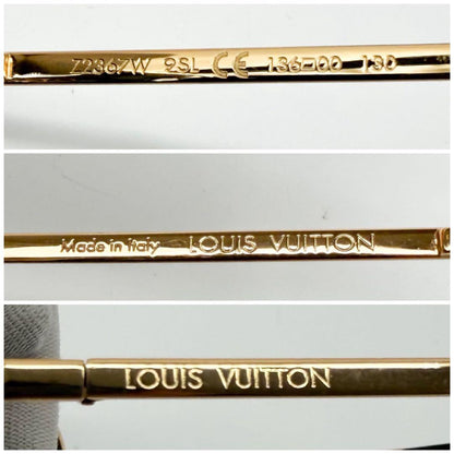 Louis Vuitton Mirror Sunglasses Flower Monogram Gold Eyewear — view 6