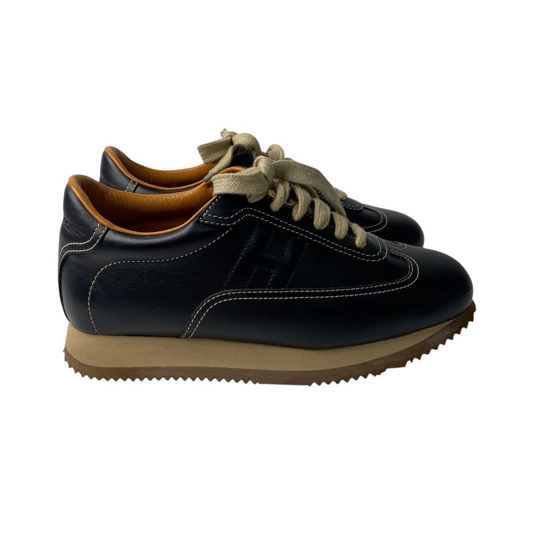 Hermes Quick Leather Sneakers 35 1 2