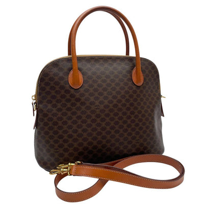 Celine Leather Macadam Triomphe Shoulder