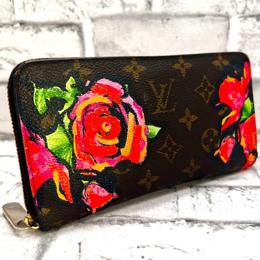 Louis Vuitton Monogram Rose Stevens Sprouse Zippy Wallet
