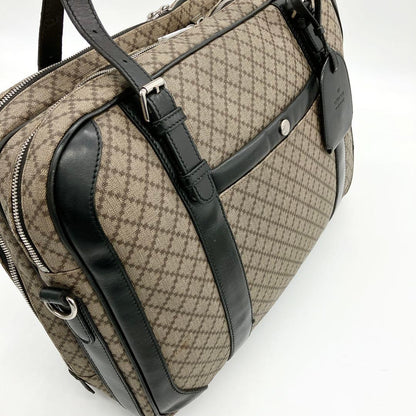 Gucci 2-way Business Bag Diamante PVC Brown