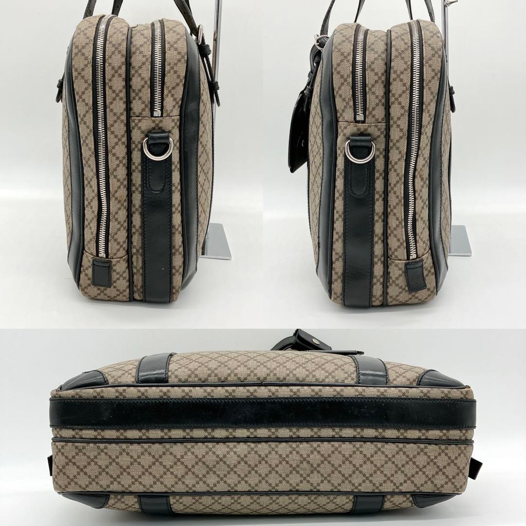 Gucci 2-way Business Bag Diamante PVC Brown