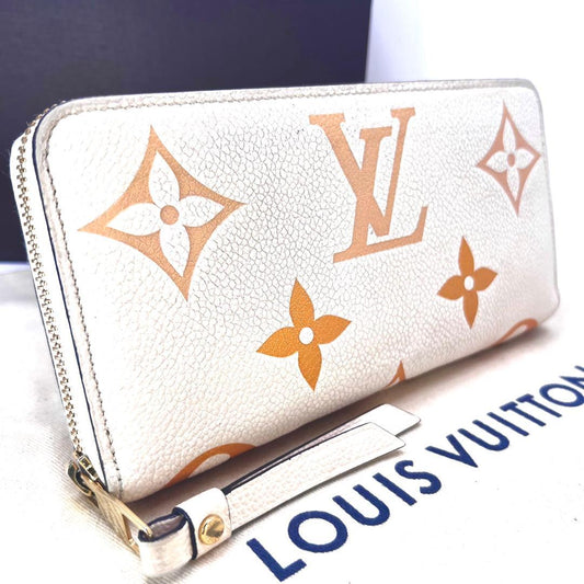Louis Vuitton Bicolor Monogram Empreinte Cream Saffron Wallet