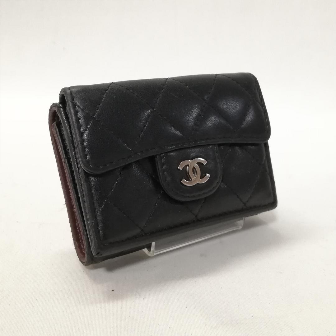 Chanel Lambskin Quilted Trifold Wallet — view 2