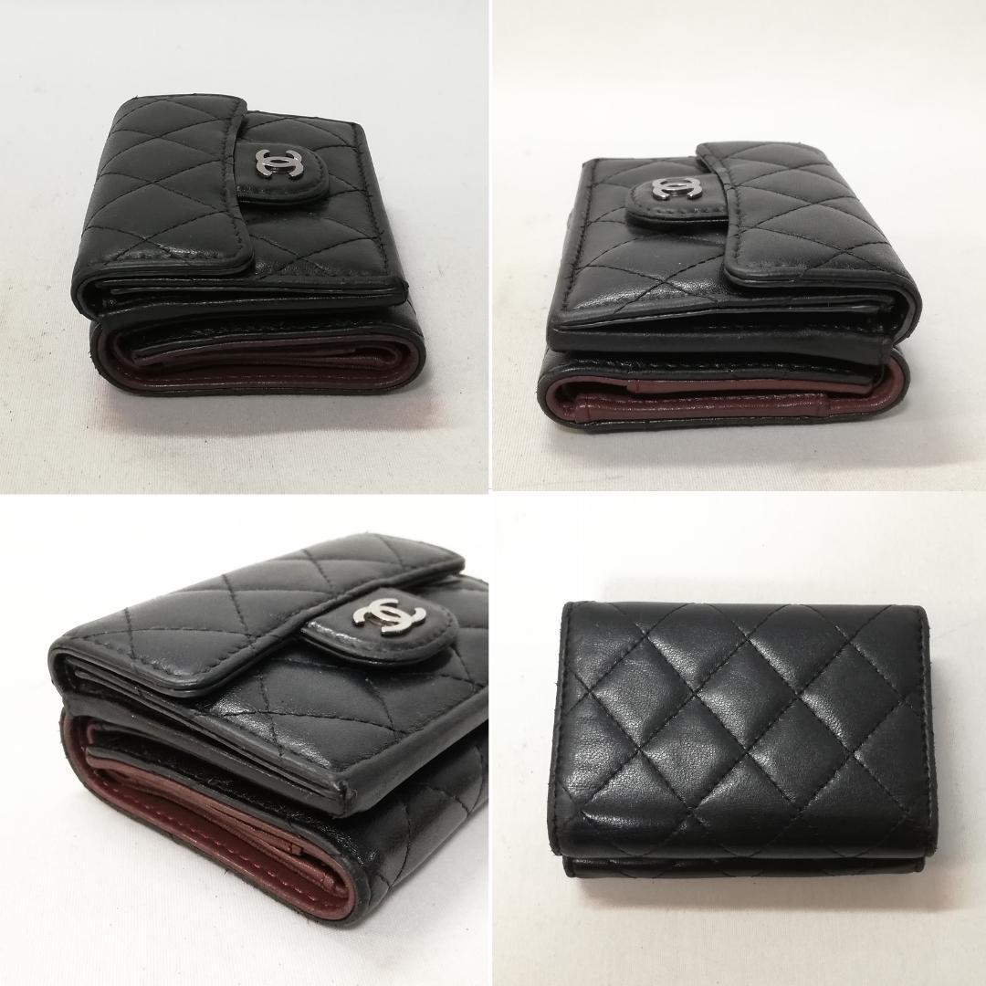 Chanel Lambskin Quilted Trifold Wallet — view 3