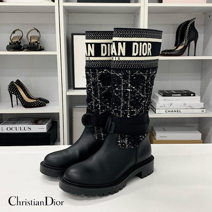 Dior D-major Cannage Ankle Boots