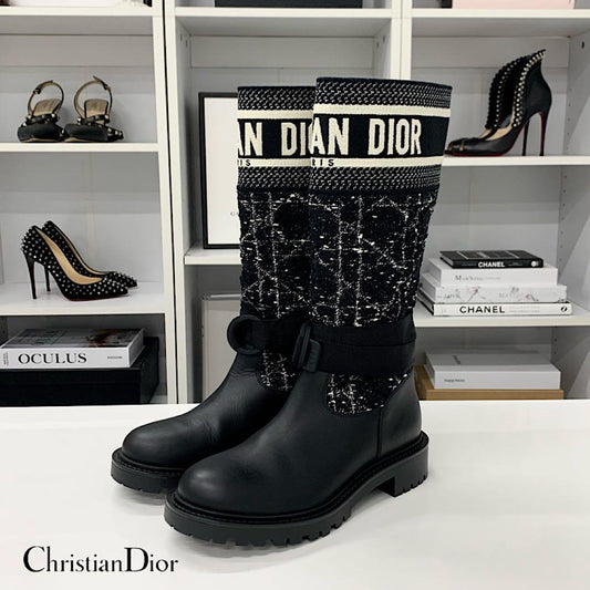 Dior D-major Cannage Ankle Boots