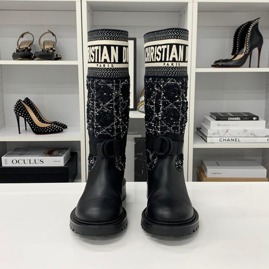 Dior D-major Cannage Ankle Boots — view 2
