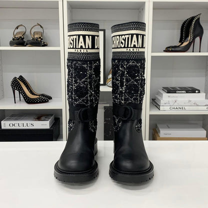 Dior D-major Cannage Ankle Boots — view 2