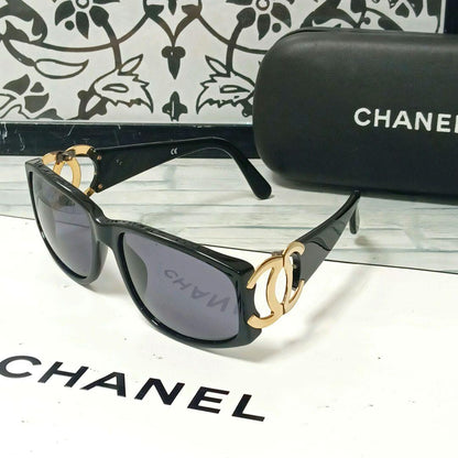 Chanel Sunglasses CC Logo Black Gold Wellington Eyewear