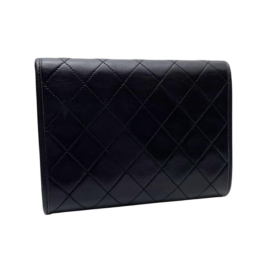 Chanel Mini Quilted Chain Shoulder Bag CC Logo Black — view 2