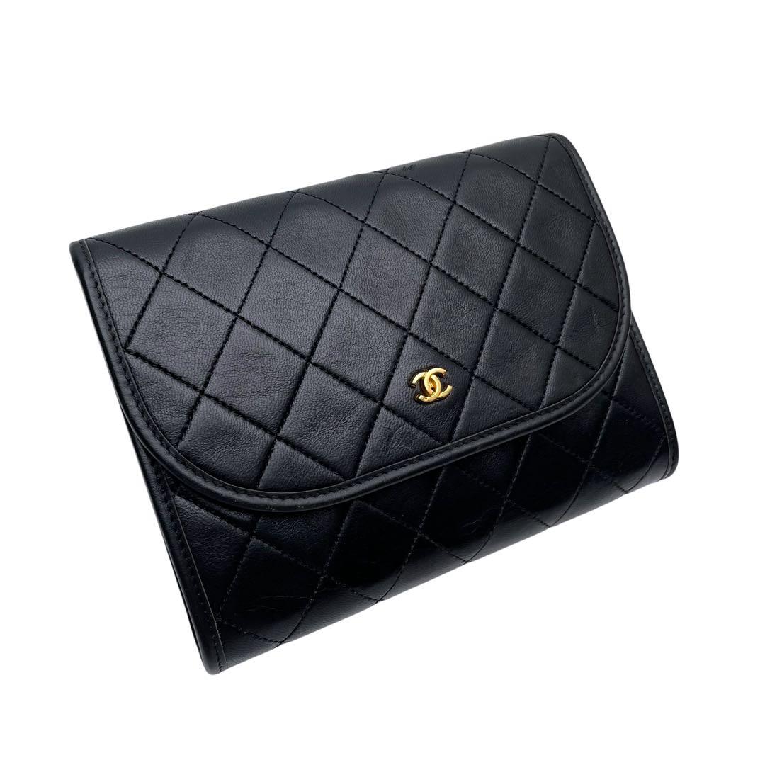Chanel Mini Quilted Chain Shoulder Bag CC Logo Black — view 4