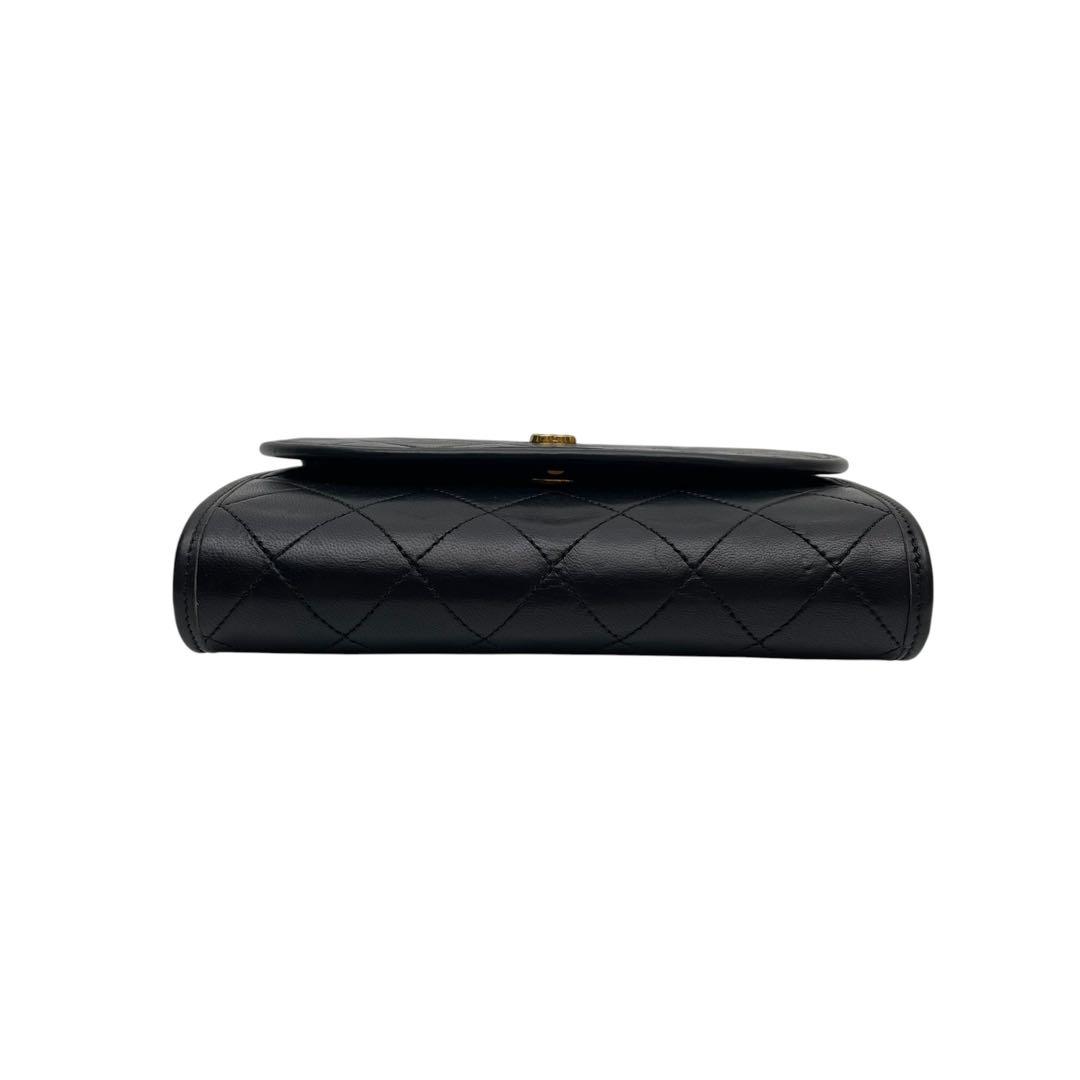Chanel Mini Quilted Chain Shoulder Bag CC Logo Black — view 6