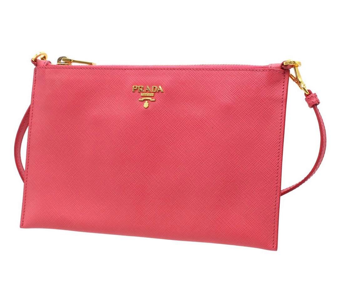 Unused Prada Sapphire Shoulder Bag Pouch Clutch