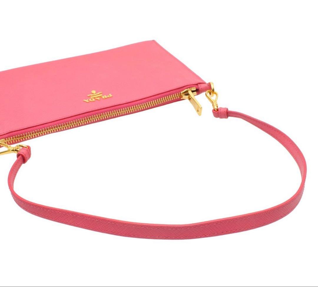 Unused Prada Sapphire Shoulder Bag Pouch Clutch
