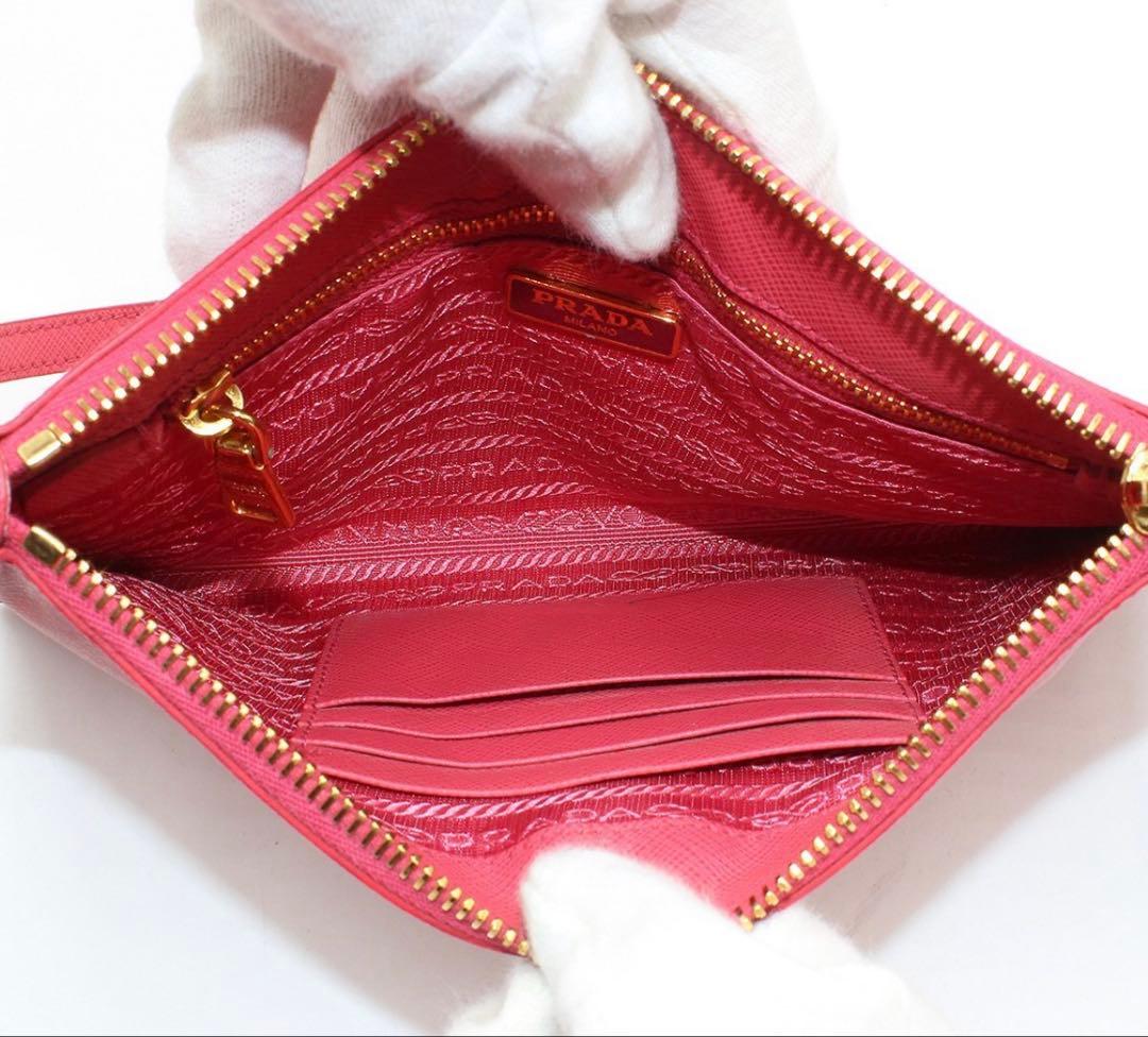 Unused Prada Sapphire Shoulder Bag Pouch Clutch