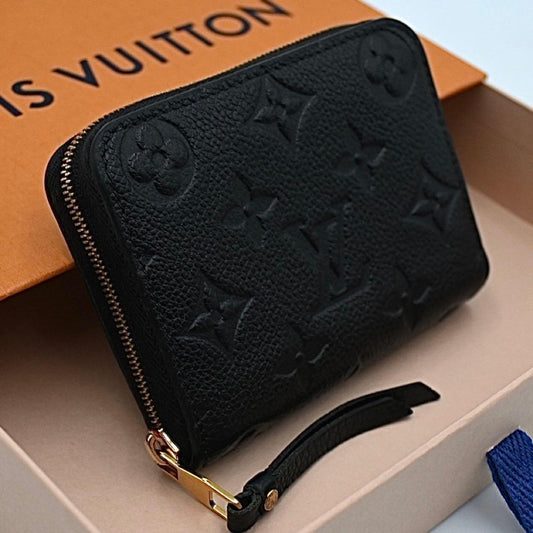 Louis Vuitton Monogram Empreinte Zippy Coin Purse Black