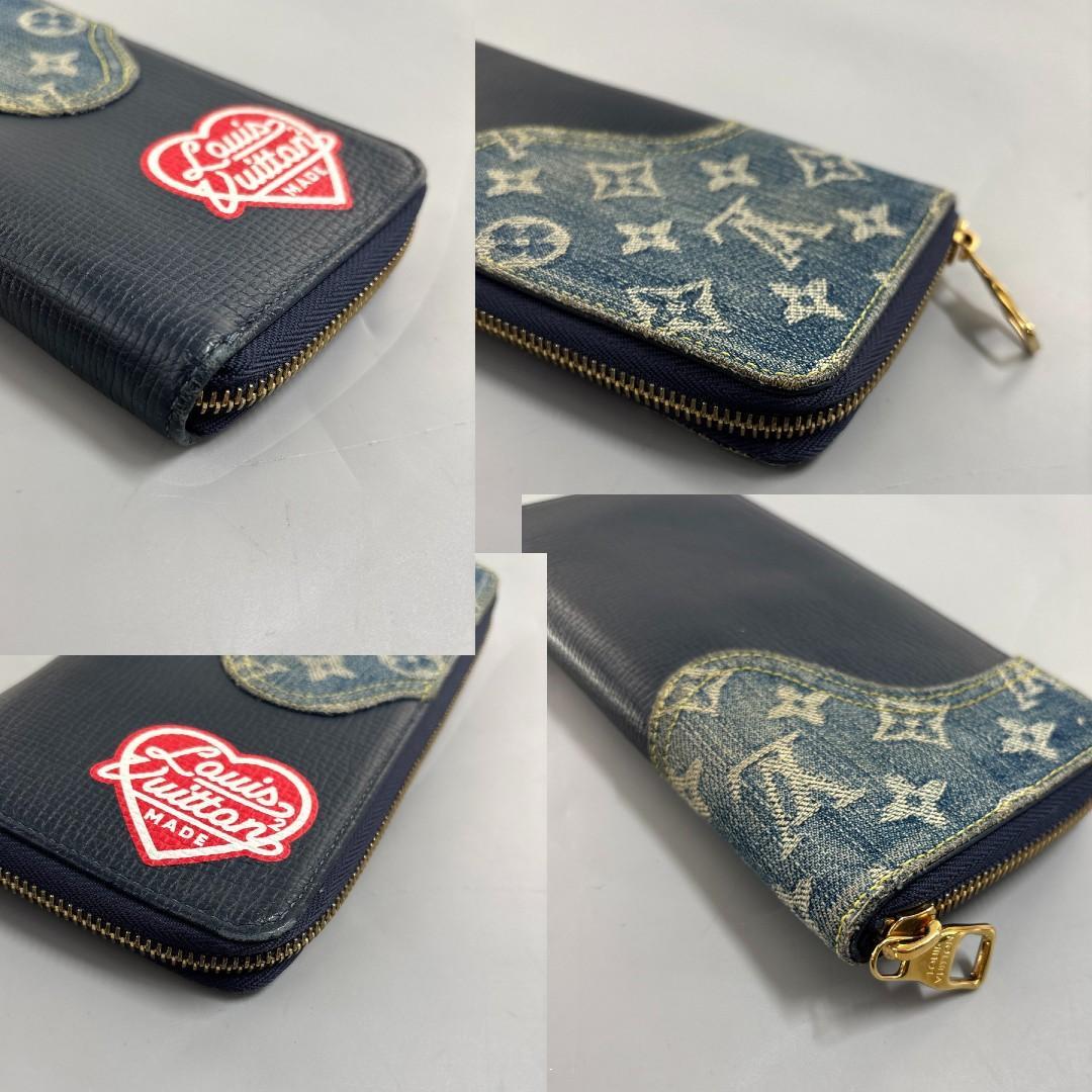 Ultra Louis Vuitton NIGO Collaboration Monogram Denim Zippy Wallet