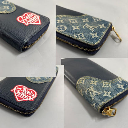 Ultra Louis Vuitton NIGO Collaboration Monogram Denim Zippy Wallet